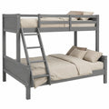 Kinder-Etagenbett aus Holz, 140x200/90x200, inkl. Lattenrost, in Grau - westrena
