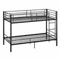 Robustes Metall-Etagenbett für Kinder 90x200 cm, Schwarz - westrena